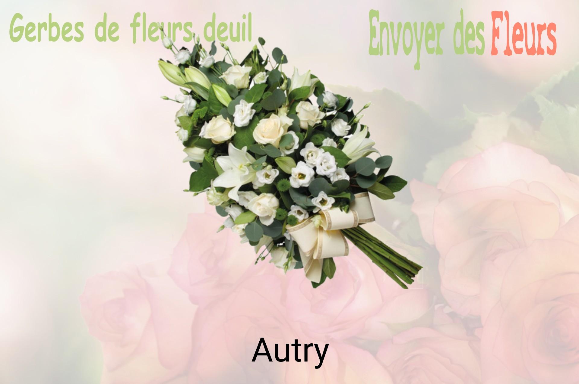 Gerbe de fleurs de deuil livrée à Autry